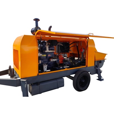 50 M³/h Diesel Concrete Pump Trailer Small Portable Cement Pump Machine