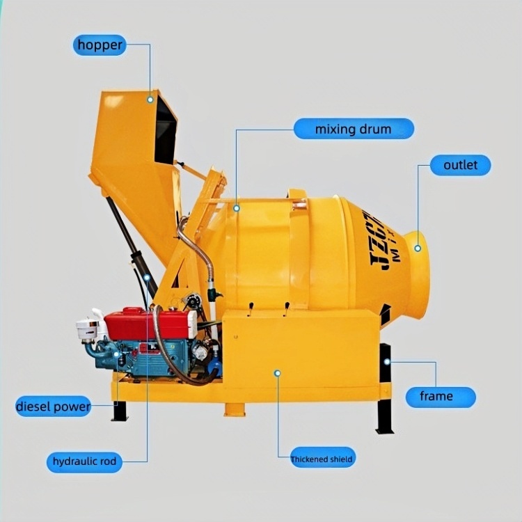 Portable JZC 350 Diesel Concrete Mixer Portable JZC 350 Diesel Concrete Mixer